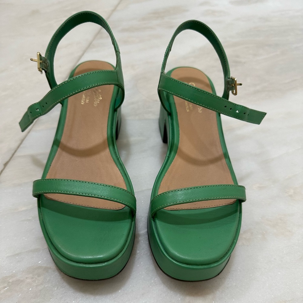 Green platform sandals Seychelles